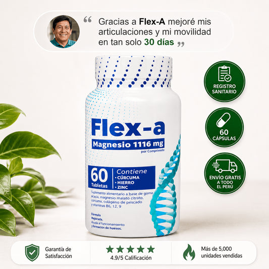 Flex-a – Desinflama y Recupera la Movilidad Articular desde tus Primeros 10 Días (60 Cápsulas)